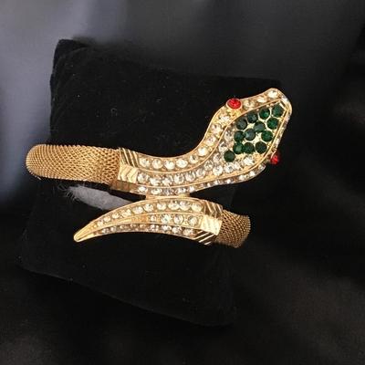Goldtone costume snake bracelet
