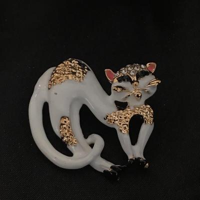 Brooch Pin Lapel Pin Large Lovely Enamel Cat Brooches