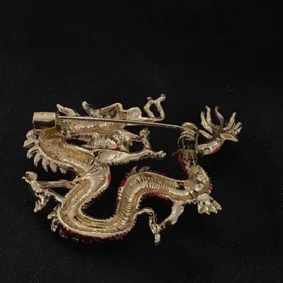 Chinese Zodiac Dragon Brooch, Auspicious Year Of The Dragon Design