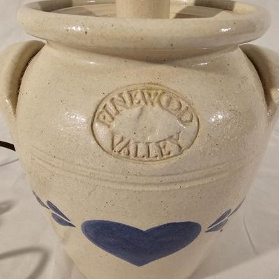 Pinewood Valley Stoneware Lamp with Pitcher & Cups (K-JS)