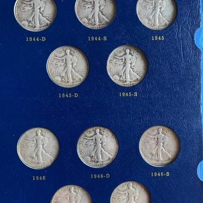 Complete 1941 thru 1947 liberty half dollar book