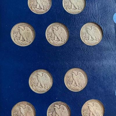 Complete 1941 thru 1947 liberty half dollar book