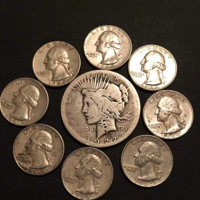 3 $ Face value US 90 $ silver coins