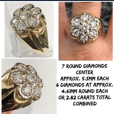 14 k Gold and diamond ring Reserve set