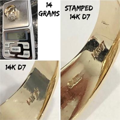 14 k Gold and diamond ring Reserve set