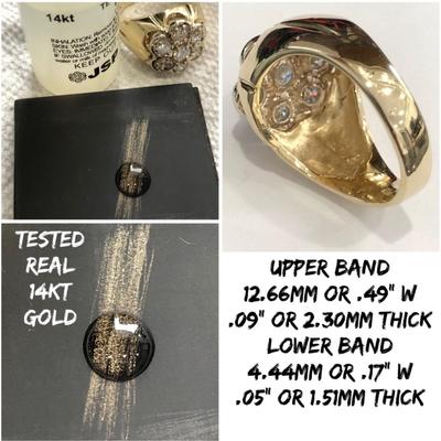 14 k Gold and diamond ring Reserve set