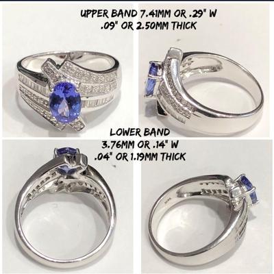 14 k white gold ring Reserve set