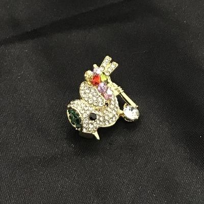 Rhinestone Magpie Bird Brooch Pins Cute Dress Accessories Dainty Christmas Festival Holiday Spring Party Jewelry Gift Souvenir