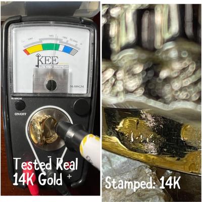 14 k and 999 gold ring with 1908 2 1/2 $ gold coin Reserve set