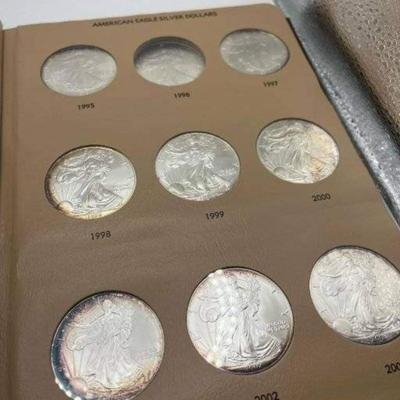 Us Silver American Eagle book 1986 to 2012 reserve set
