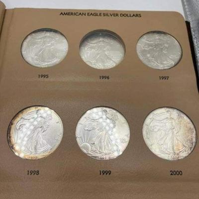 Us Silver American Eagle book 1986 to 2012 reserve set