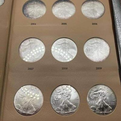 Us Silver American Eagle book 1986 to 2012 reserve set