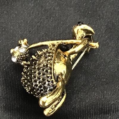 Enamel Turtle Brooch Pin Crystal Animal Brooch Suit Pin