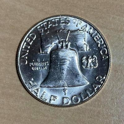 Bu Roll Franklin Half 90 % silver BU 1963