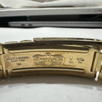 18 k solid gold Rolex watch band Reserve set