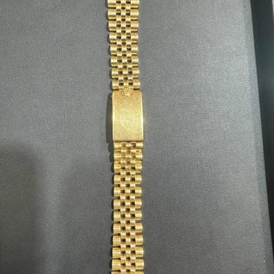 18 k solid gold Rolex watch band Reserve set