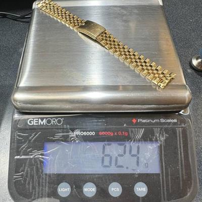 18 k solid gold Rolex watch band Reserve set
