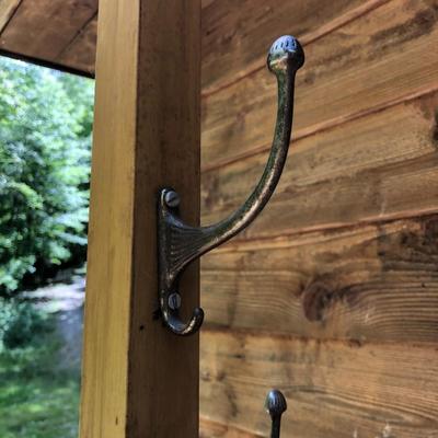 Vintage Wooden Three Hook Coatrack