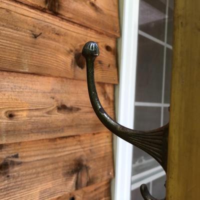 Vintage Wooden Three Hook Coatrack