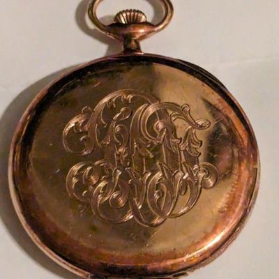 14 k Vintage Gold pocket watch 107 g Reserve set