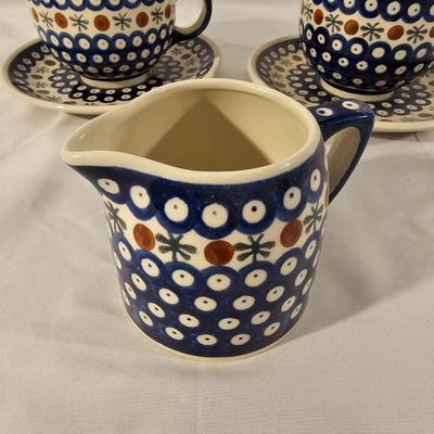 Set of Boleslawiec Hand Made Polish Pottery (K-JS)