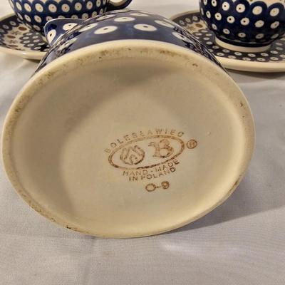 Set of Boleslawiec Hand Made Polish Pottery (K-JS)