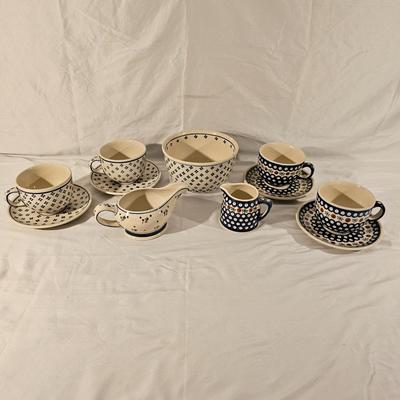 Set of Boleslawiec Hand Made Polish Pottery (K-JS)