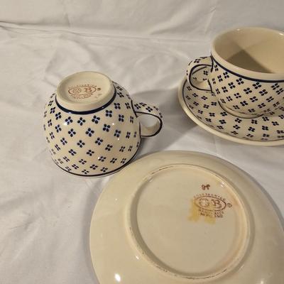 Set of Boleslawiec Hand Made Polish Pottery (K-JS)