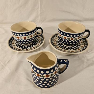 Set of Boleslawiec Hand Made Polish Pottery (K-JS)