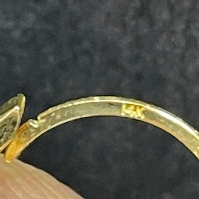 14 k Gold cz earings 4.7 g