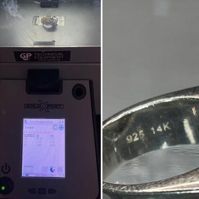 14 k over 925 ring