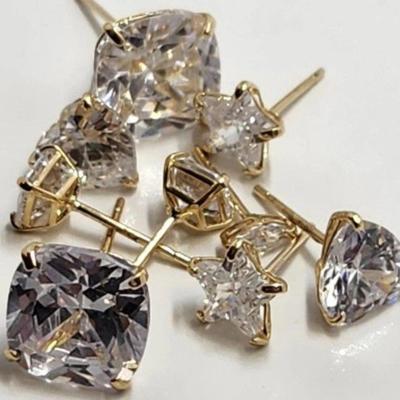 14 k cz earings