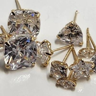 14 k cz earings