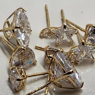 14 k cz earings