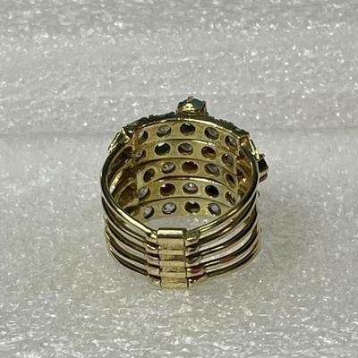 Vintage 14 k Gold multistone ring