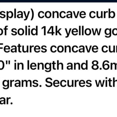 14 k Gold necklace reserve set