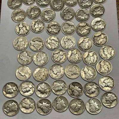 Roll mercury silver dimes