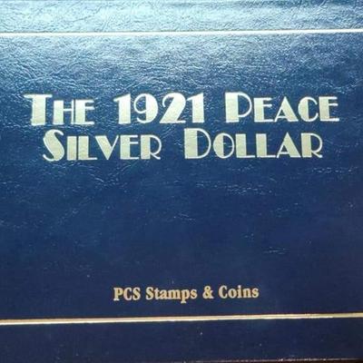 Rare 1921 silver Peace dollar Reserve set