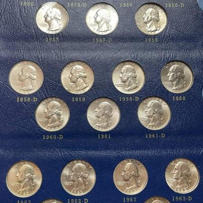 Washington Quarter book incomplete set including 1932 D Reserve set