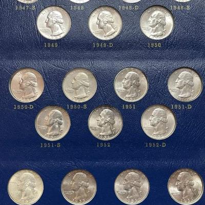 Washington Quarter book incomplete set including 1932 D Reserve set