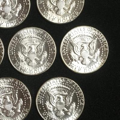 10 bu 1964 Kennedy half dollars
