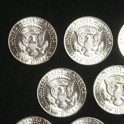 10 bu 1964 Kennedy half dollars