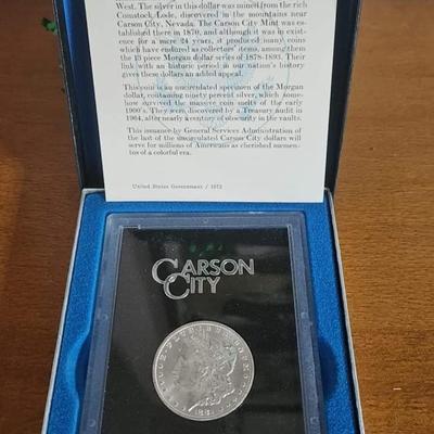 Carson City GSA Morgan silver dollar Reserve set