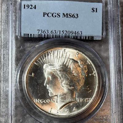 1924 MS 64 Peace sollar