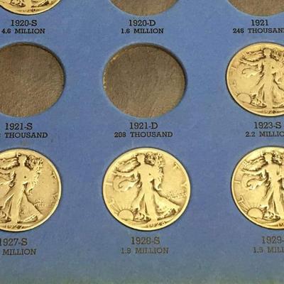 Incomplete walking liberty Half dollar book