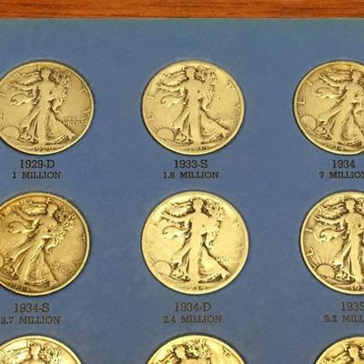 Incomplete walking liberty Half dollar book