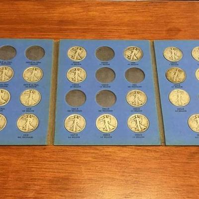 Incomplete walking liberty Half dollar book