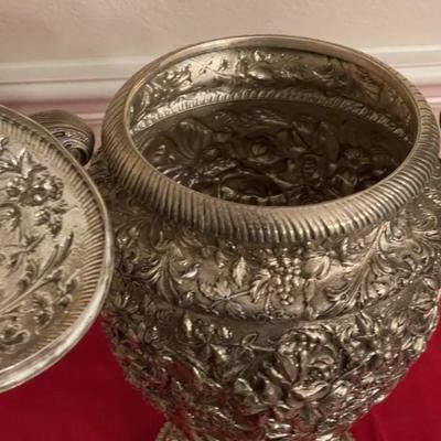 Kirk and son sterling silver 75 troy oz vintage cigar humidifier Reserve set