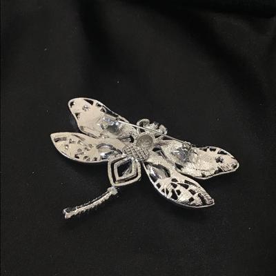 Dragonfly Brooch Rhinestone Crystal Brooch Animals Pin for Women Jewelry