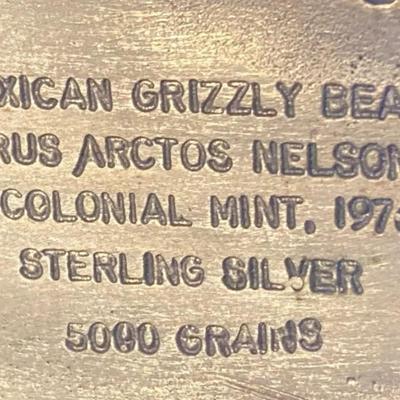 Heavy set from 1975 endangered animals cast in sterling silver 8 animals 92 oz silver Reserve set